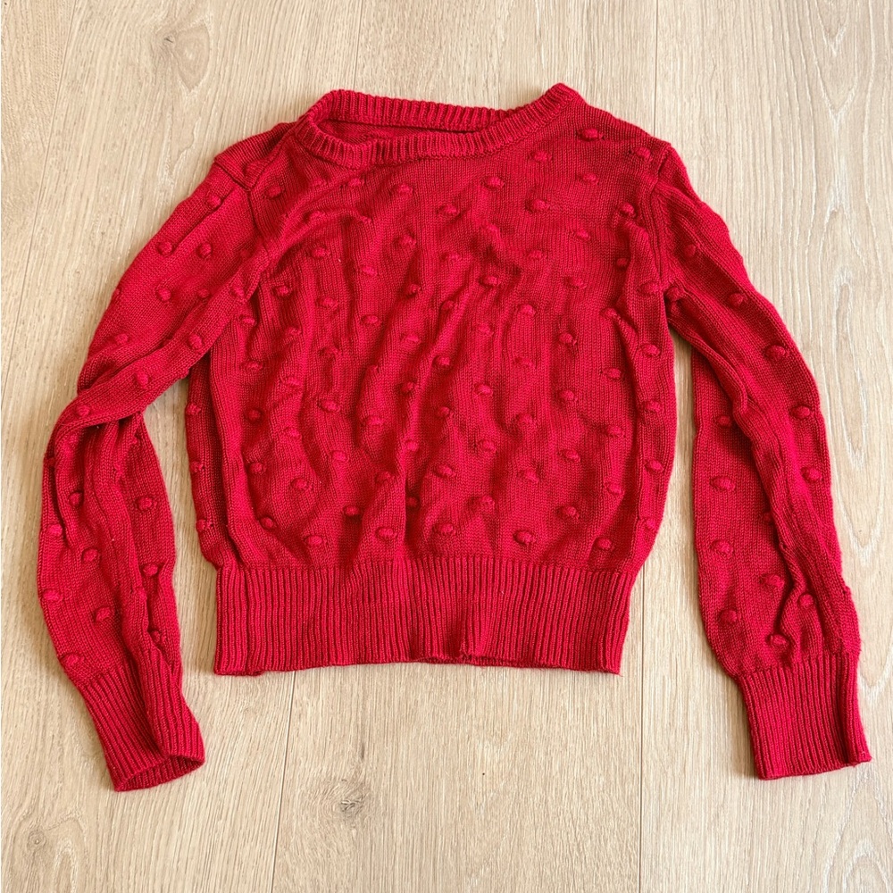 Little Sleepies Red‎ Pom Pom Sweater